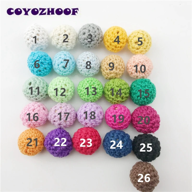 Baby-Bracelet-Accessories-16mm-80Pcs-Colorful-Woolen-Teether-Bead-Toy-Necklace-Decoration-Inside-Wooden-Teething-Crochet
