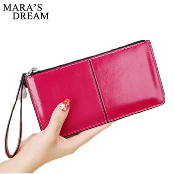 

Mara's Dream 2020 Ladies Solid Color Long Wallet Wallet Zipper Buckle Wallet Korean Version of The Large-capacity Clutch Bag