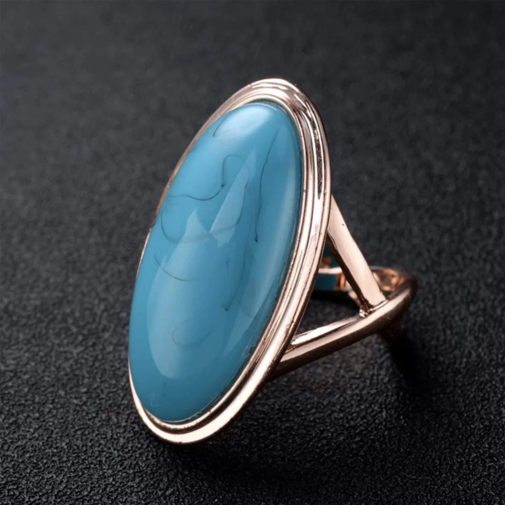 

Retro Vintage 925 Silver Set Yellow Green Chalcedony TURQUOISEs Rings Finger Female Romantic Jewelry