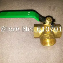 L тип L-port DN8 1/" BSPP гнездовое соединение полный порты латунный Тройник шаровой клапан три пути Сантехника Фитинги Ручка фиксирующий рычаг