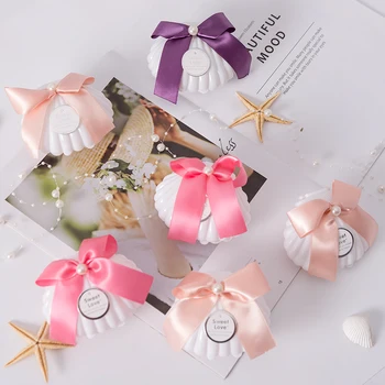 

10pcs 2019 new Personal marine style Decoration Wedding candy bag knot wedding candy box hand gift gift bag Bag handcuffs