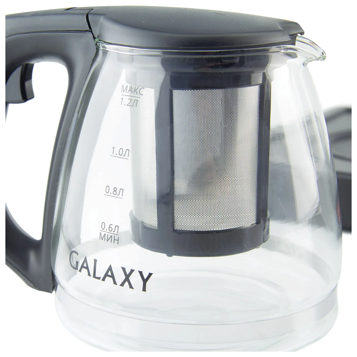 Чайник электрический Galaxy GL 0404 (Набор для приготовления чая, мощность 2200 Вт, чайник из нерж.стали объемом 1.8 л + стеклянный заварочный чайник 1.2 л, автоотключение, функция поддержания температуры)