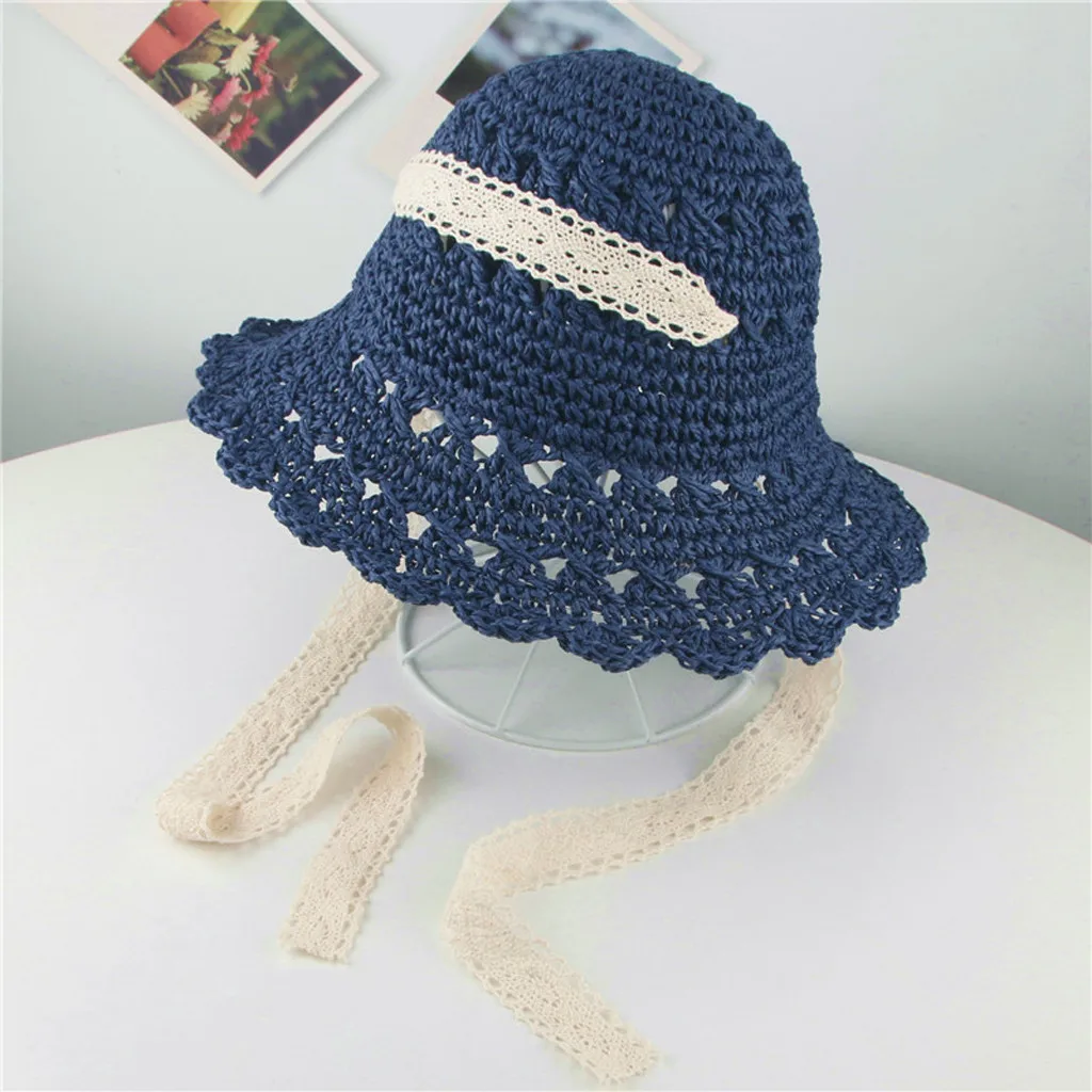 

Summer hats caps Baby Girls Children Ribbons Breathable Hat Straw Hat Kids Bucket Hat Cap czapka dziecko кепка для девочки