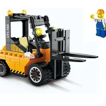 Крутой 115 шт./компл. вилочный погрузчик в сборе кубики для игр наборы Развивающий Пазл детские игрушки подарки на день рождения