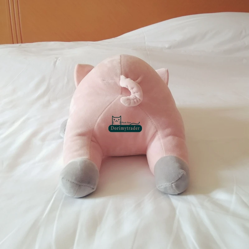Dorimytrader Cuddly Soft Pink Piggy Plush Toy Stuffed Animal Pigs Doll Cartoon Pillow Baby Present 33inch 85cm DY61778(1)