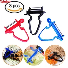 

Tebrigo 3Pcs/Set Magic Trio Peeler Slicer Shredder julienne Cutter Multi Vegetable Fruit Potato Cutter Zesters Kitchen Tools