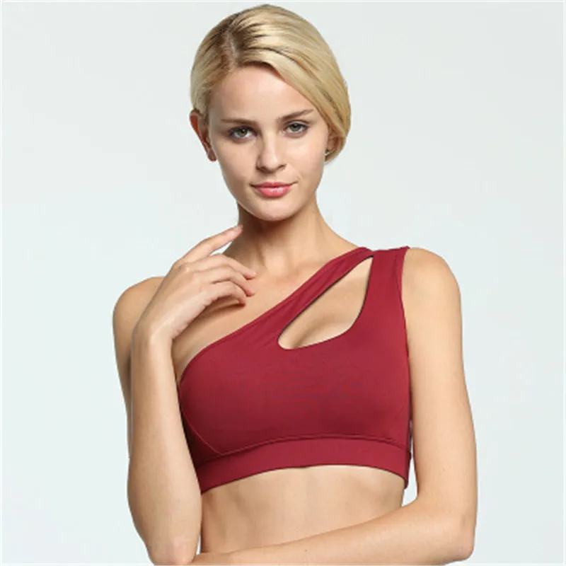 

Brand New Women's Spandex Lady's Non-adjusted Straps Underwear Wire Free Solid Anti-vibration Full Cup Bra Breathable One-Piece