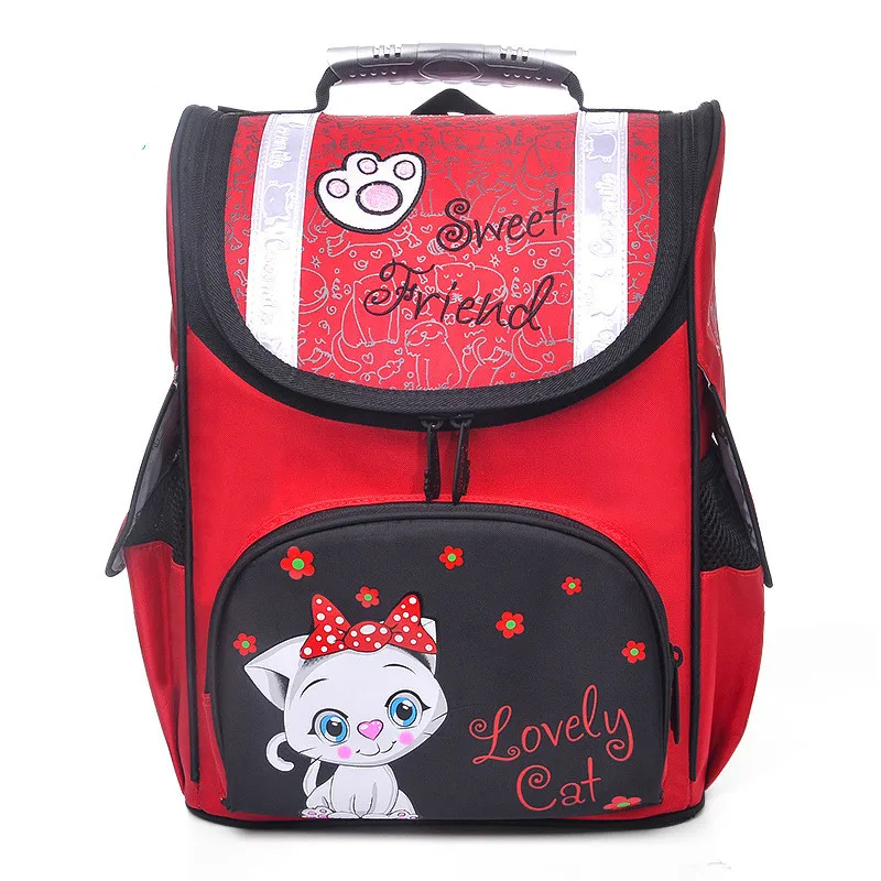 

2019 School Bags Children Backpacks kids Orthopedic School Backpacks Polyester 3D cat school Backpack Boys Mochila Infantil
