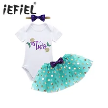 IEFiEL/одежда на день рождения для новорожденных девочек; детская одежда для малышей; комбинезон на День рождения; комбинезон с юбкой-пачкой; праздничный комплект