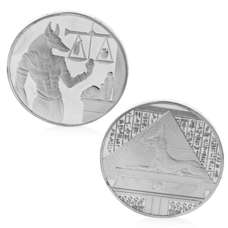 Серебро/золото покрытием весы египетская Пирамида памятная вызов монета сувенир жетон