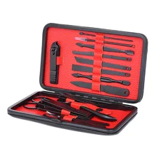 15 шт. Портативный наборы для маникюра и педикюра, ножницы, пинцет, Ножи утилита палочка для ушей, маникюрный комплект для стрижки ногтей Уход за ногами Нержавеющая сталь