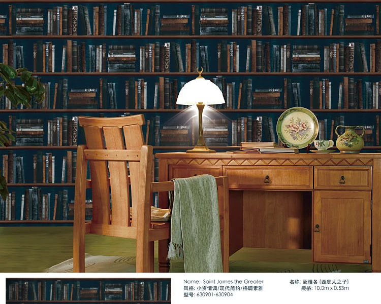 Aliexpress 0 53 10m Vintage Bookcase Book Pattern Aliexpress 0 53 10m Vintage Bookcase Book Pattern Wallpaper Living Room Background Wall Study Freeshipping From Reliable Stick