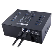 USB 3.0 20-Port Industrial hub with power Supply (5V 20A) support 1A charging with Samsung iPhone iPad Xiaomi Mobile Phone PC