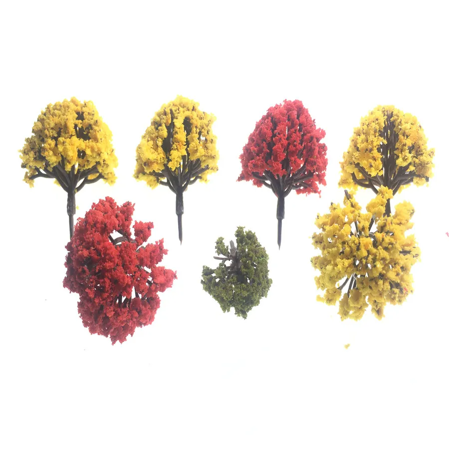 architecture model flower model tree for ho train layout 02