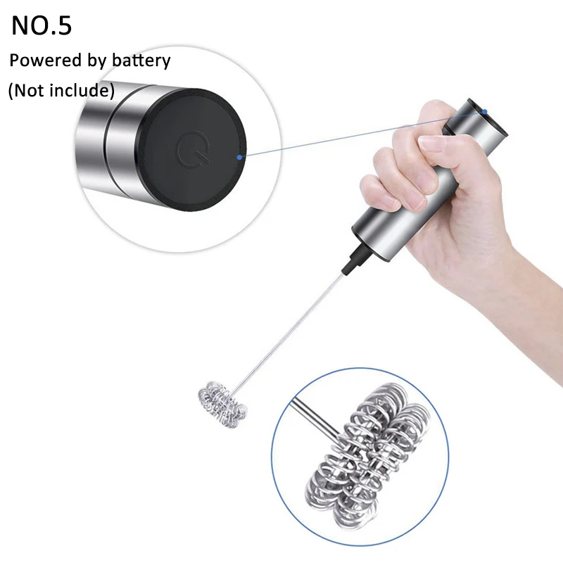 Kbxstart портативный Электрический вспениватель молока Мини Ручной Автоматический вспениватель молока для капучино кофе взбиватель яиц кухонные инструменты - Цвет: NO.5