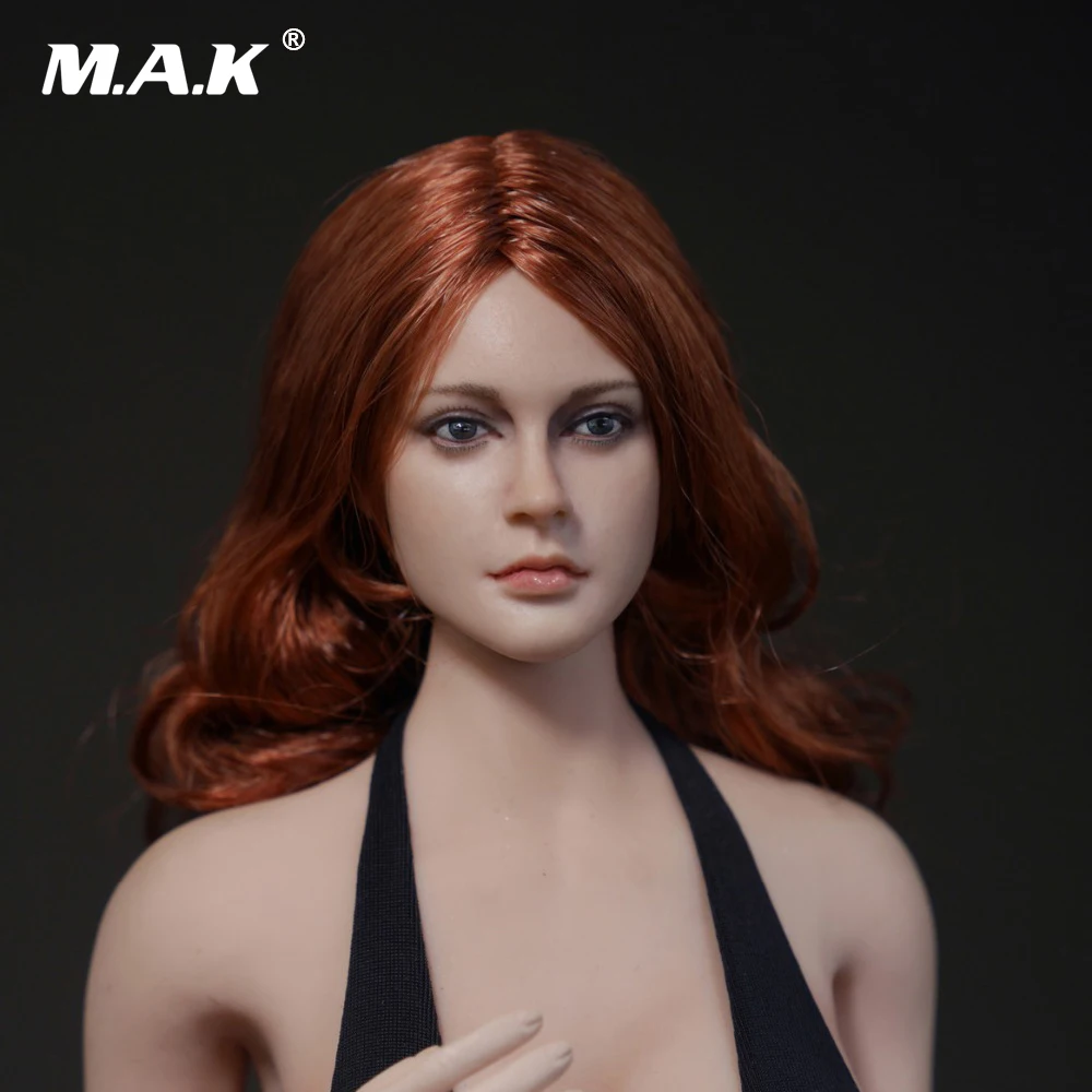 

DSTOYS D-005 1:6 Scale Female head Sculpt Beauty Girl Headplay Long Curly Hair For 12" HT Phicen Action Figure