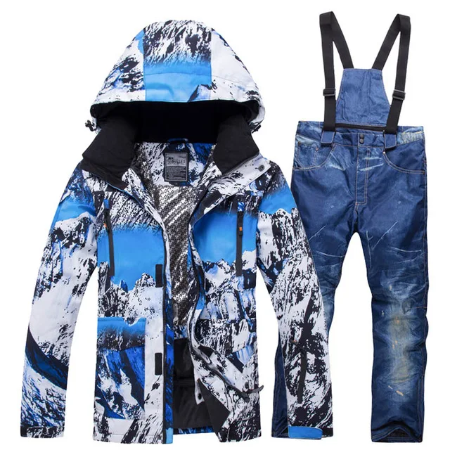 Snowboard Jacket And Snow Pants Men High Quality Waterproof Man Skiing