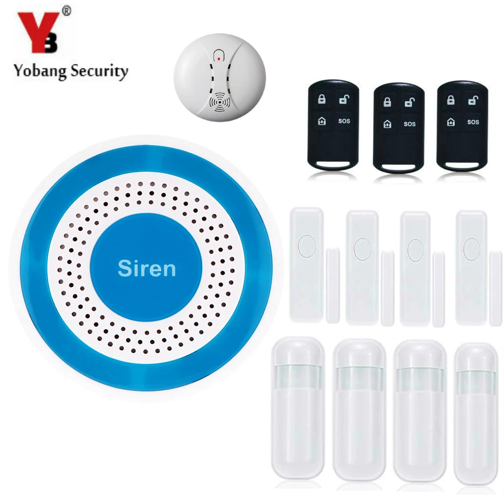 YobangSecurity Wireless Home Anti-Theft Alarm System with Door Window Gap Sensor Voice Prompt Remote Control Smart Alarm System