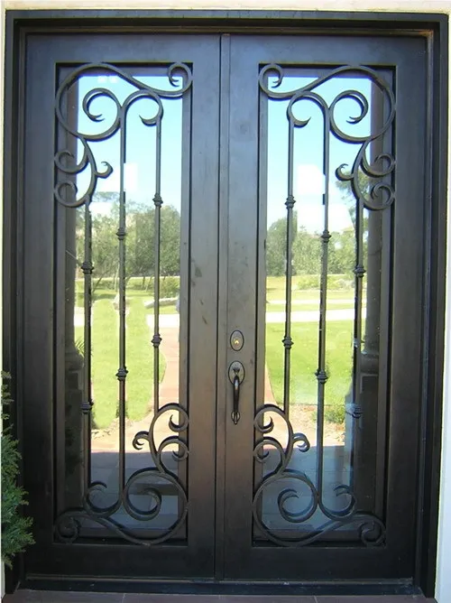 Finished Door With Craftsman Design For Rot 0208 Iron Doors And 11