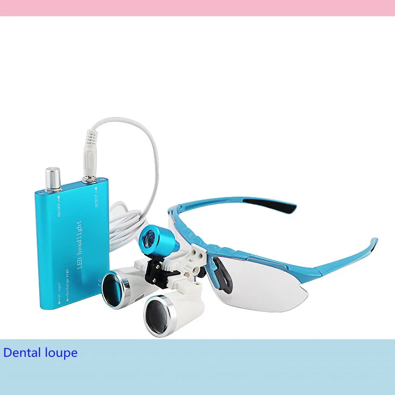 CE Proved Dental Equipment Surgical Medical Dental Loupes Dental Glasses 3 5X 420mm LED Head Light
