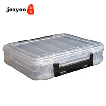 Transparent Plastic Fishing Lure Tackle Box Hook Fishing Accessories Storage Case Double Sided High Strength Box jooyoo