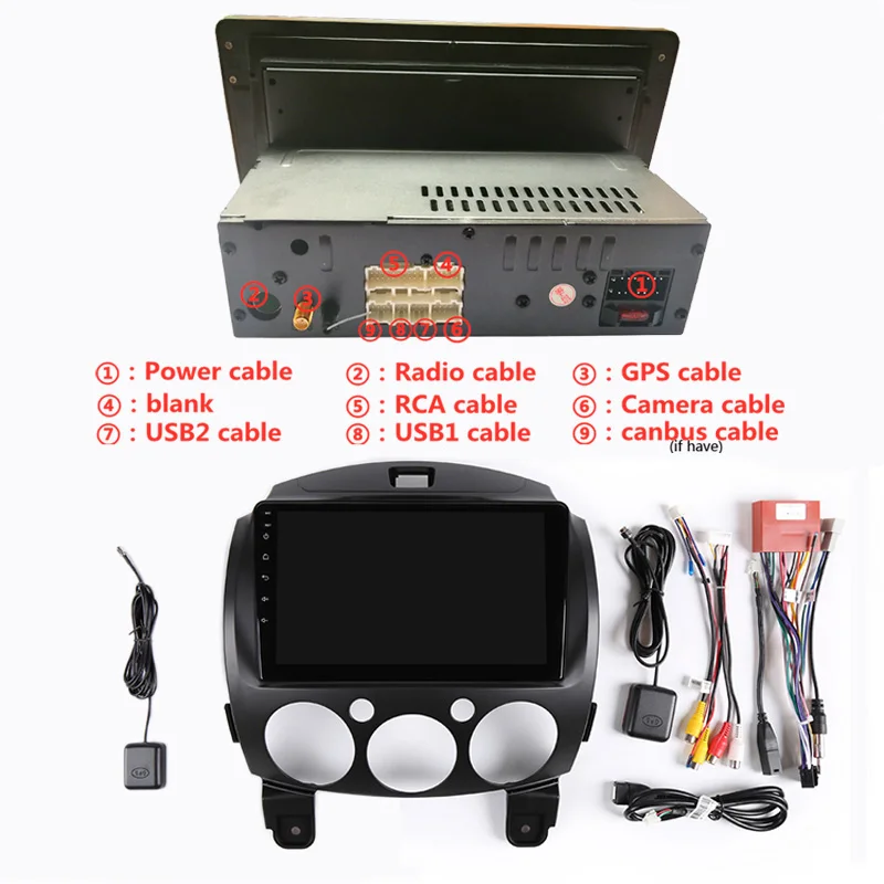 Cheap 9" 4G RAM 8 cores Android Car DVD GPS Navigation for Mazda 2 2007 2008 2009 2010 2011 2012 audio stereo car radio headunit wifi 5