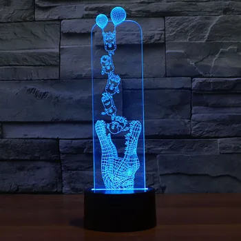 

7 Color Changing 3D Colorful Touch Table Lamp Crocodile With Minions modelling Led Visual Cartoon Atmosphere Decor Night Lights
