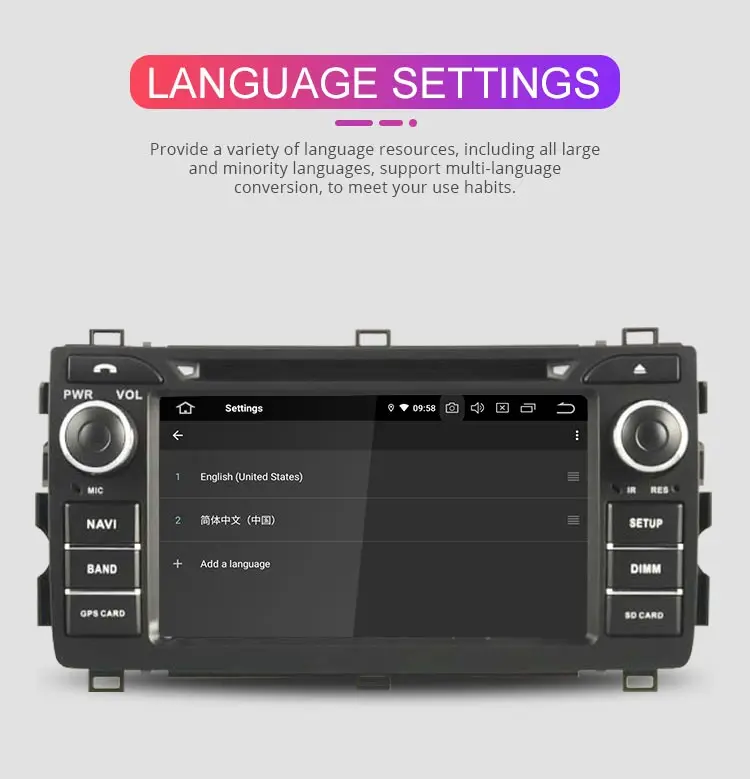 Clearance Besina Android 9.0 Car DVD Player For TOYOTA AURIS 2013 2014 2015 Multimedia GPS Navigation Stereo 2 Din Car Radio WIFI Canbus 11