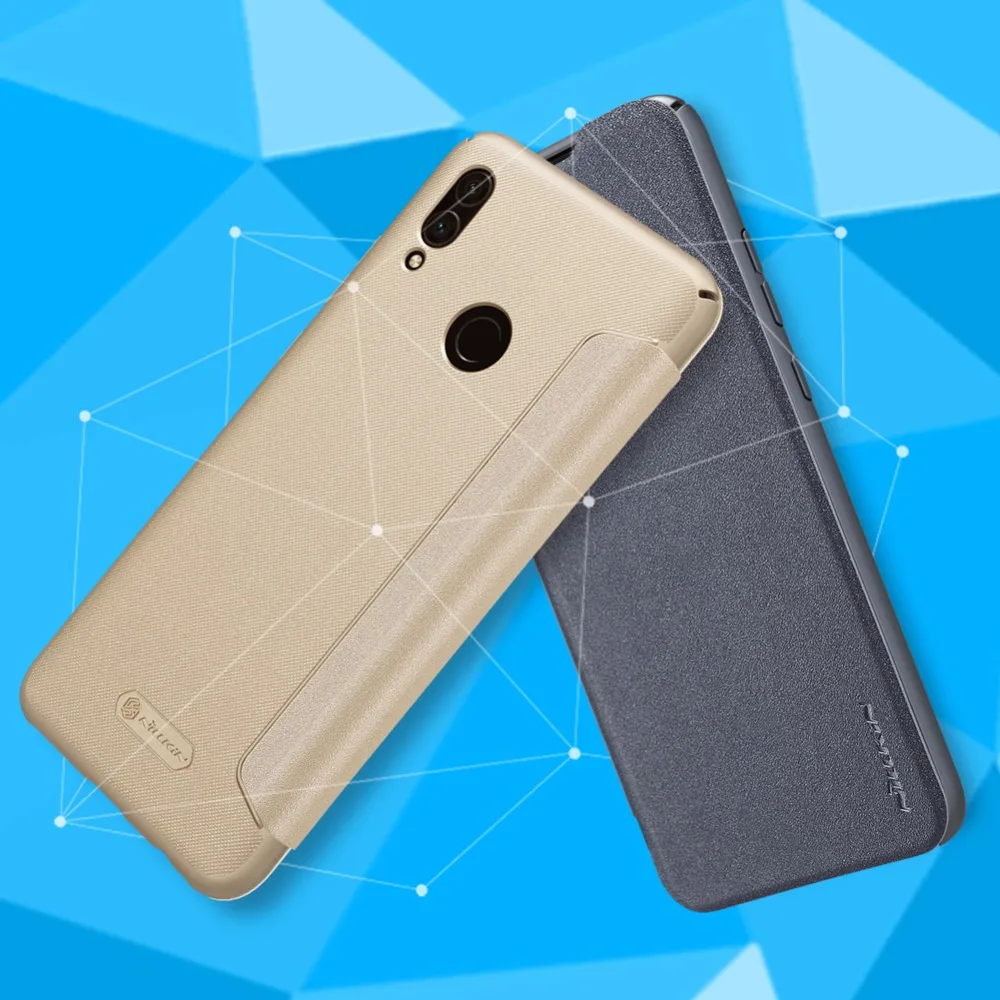 Для huawei Honor 10 Lite чехол NILLKIN блестящий роскошный Флип кожаный s для задняя крышка