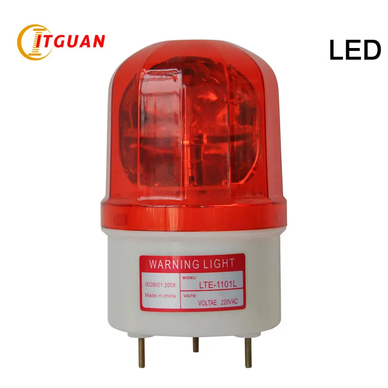 

LTE-1101L DC/AC12V-380V LED Rotary Warning Lamp without Sound Visual Alarm Indicator Emergency Strobe Light Beacon Tower Signal