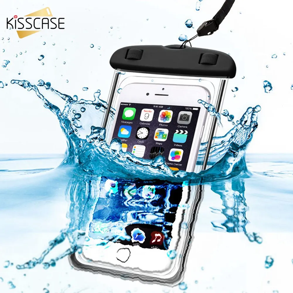 Водонепроницаемый чехол KISSCASE для iPhone X 8 7 6 S Plus Xiaomi Samsung Galaxy S9 S8 дайвинга и плавания