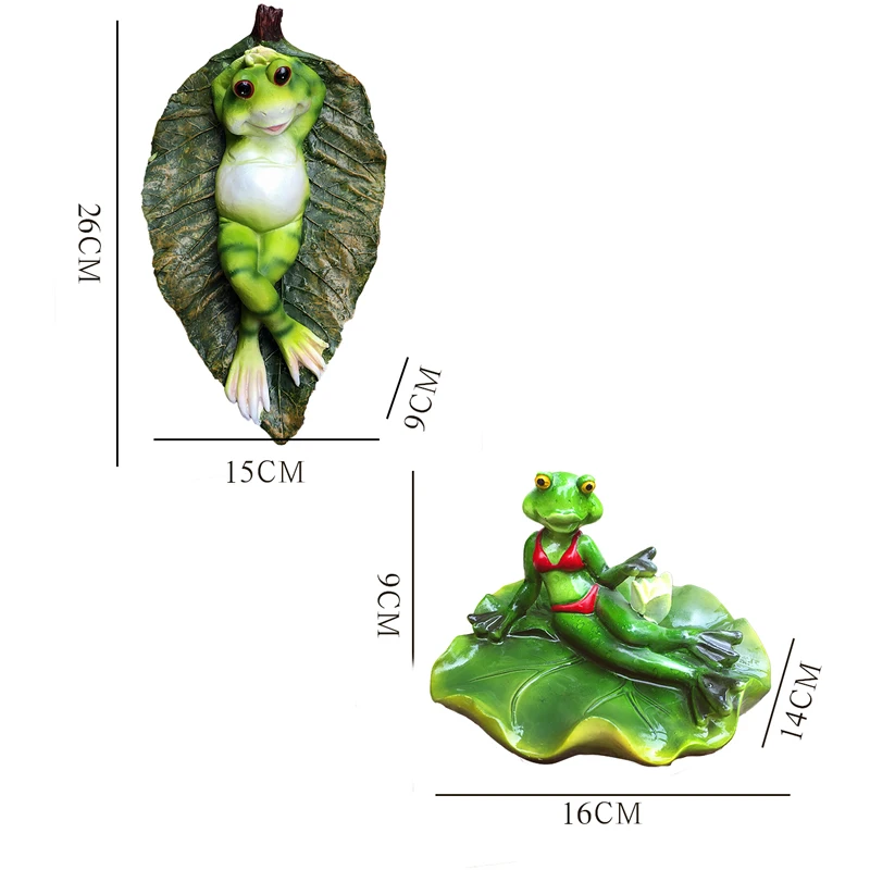Креативная Милая статуя лягушек из смолы, садовый пруд, Декоративная скульптура животных для домашнего стола, садовый декор, забавный подарок