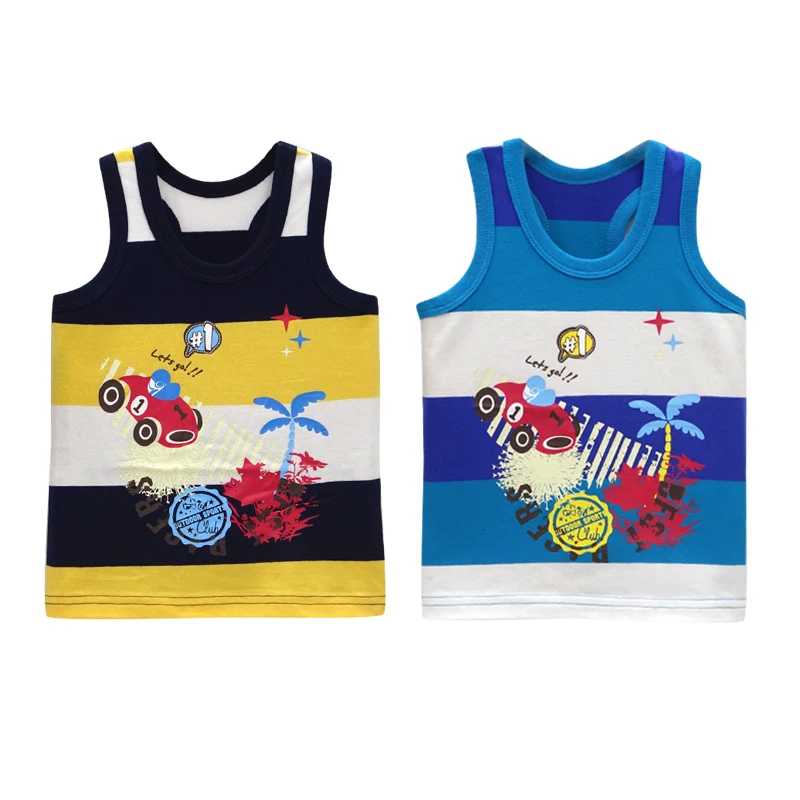 2pcs/lot Boys Undershirts Cotton summer sleeveless t shirt Fashion Girls Tees Baby Clothes Children Clothing children underwear suits children clothes cotton tank underwear