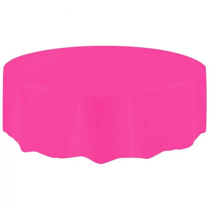 Plastic Circular Table Cloth Cover Disposable Party Home Wipe Clean Tablecloth TB Sale
