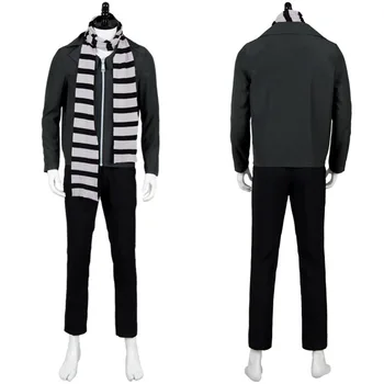 

2017 Movie Despicable Me 3 Cosplay Costume Gru Outfit Uniform Full Sets Halloween Carnival Cosplay Costume