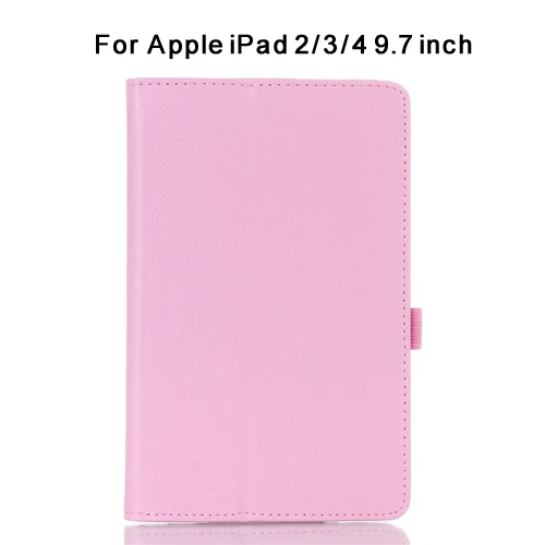Стенд кожаный чехол для iPad Air 1 4 3 2/iPad Air 1 2 3 /i Pad 9,7/Pro 10,5 раза смарт кожаный чехол из ПУ кожи для iPad1 A1337 A1395 чехол - Цвет: For iPad 234-pink