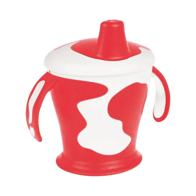 

Чашка-непроливайка Canpol с ручками, 250 мл. Little cow 9+, цвет: красный