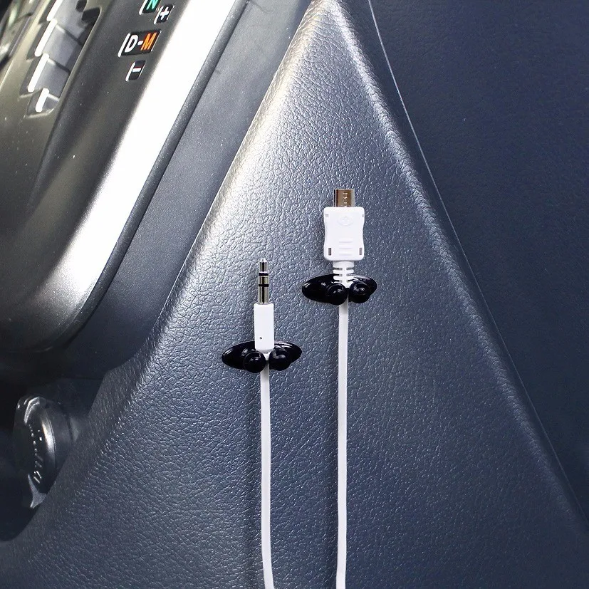 Hot sales 8pcs Adhesive Car Charger Line Holder USB Cable Car Clip
