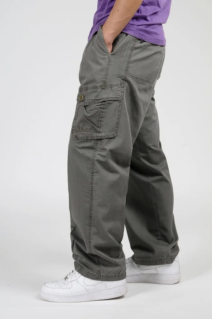 Для мужчин Брюки карго Лето Общая Плюс Размеры 3XL 4XL 5XL 6XL мешковатые Армейский Зеленый штаны для рабочего свободные Мужские брюки карго