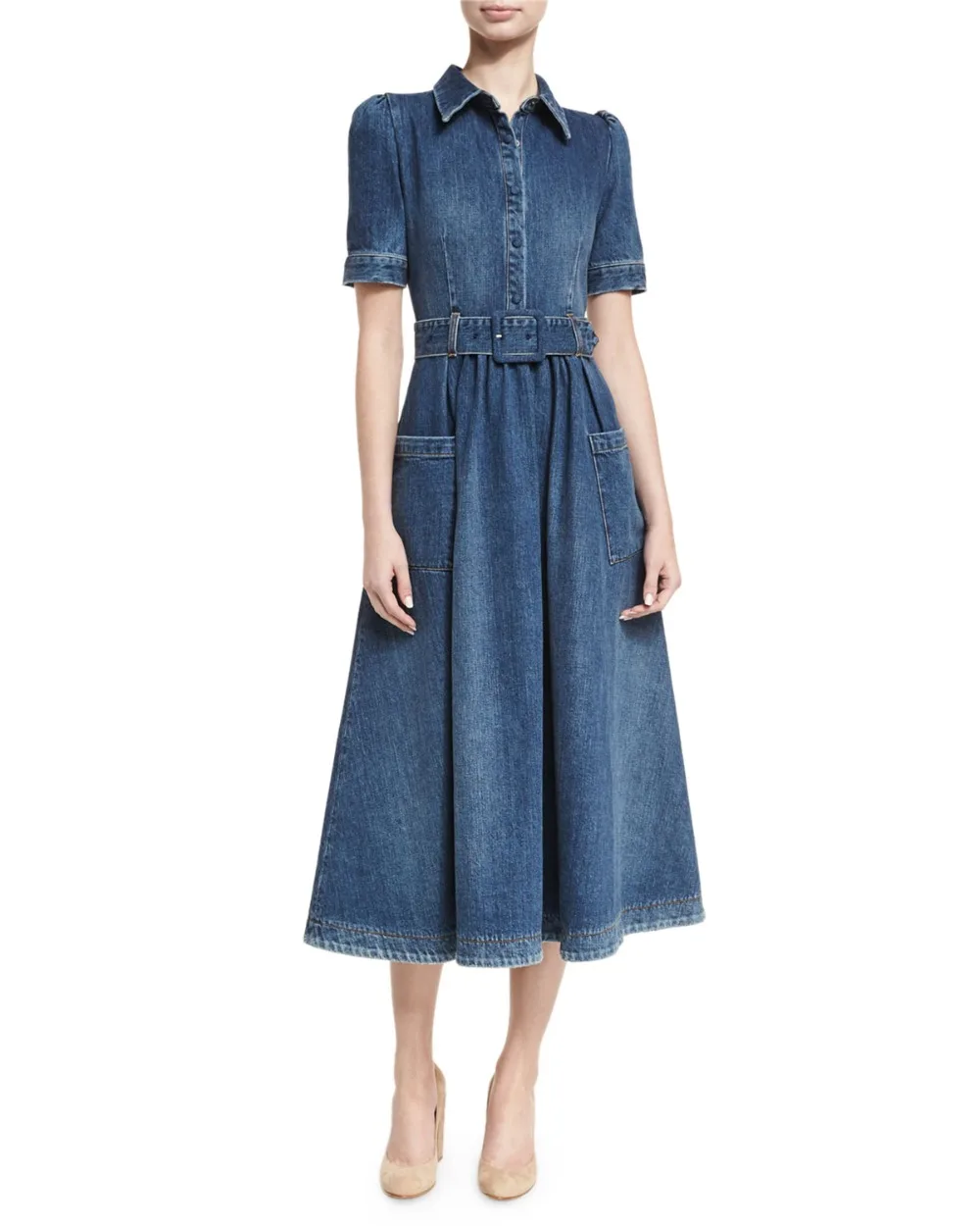 designer denim dress