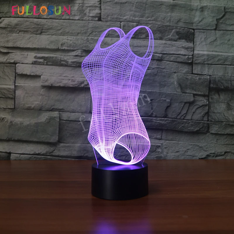 

Clothes Model 3D Night Lamp 7 Color Change USB Touch Control Table Lamp for Shop Decoration Lights