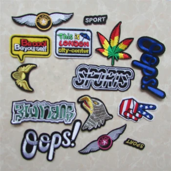 

fashion 2016 year different cartoon patter hot melt adhesive applique embroidery patches stripes DIY accessory patch 1pcs sell