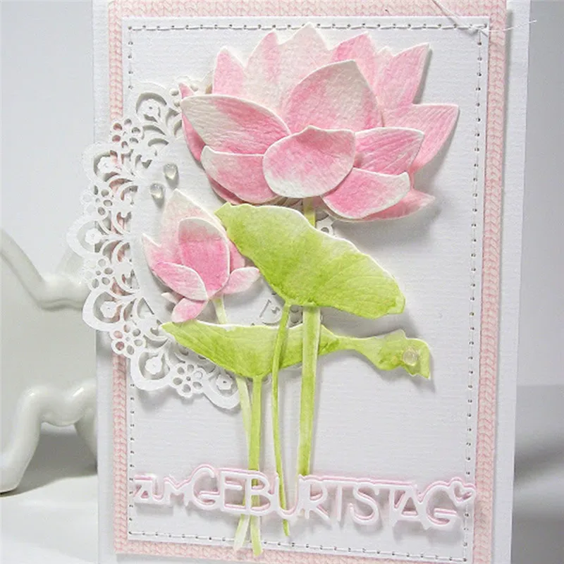 

Eastshape Metal Cutting Dies New 2019 for Craft Dies Scrapbooking Lotus Flower Die Cut Lotus Card Making Embossing Decoration