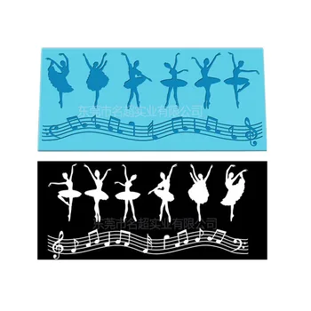 

Yueyue Sugarcraft Dancer Music silicone lace mat cake decorating tools