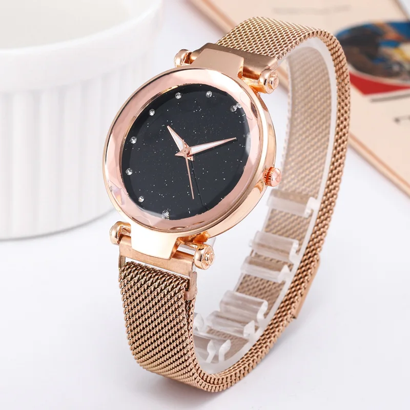 

Luxury Women Watches Gypsophila Diamond Ladies Watch Magnetic Starry Sky Clock Quartz Wristwatches montre femme relogio feminino