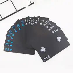 1 компл. ПВХ водостойкая карточка для покера прочный пластиковый черный игральные карты креативный игровой подарок