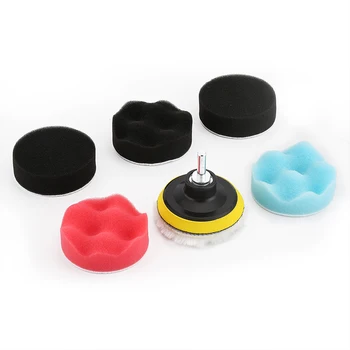 

7pcs 8CM Polishing Buffing Pad Kit for Auto Car Polishing Wheel Kit Buffer With Drill Adapter Car Removes Scratches