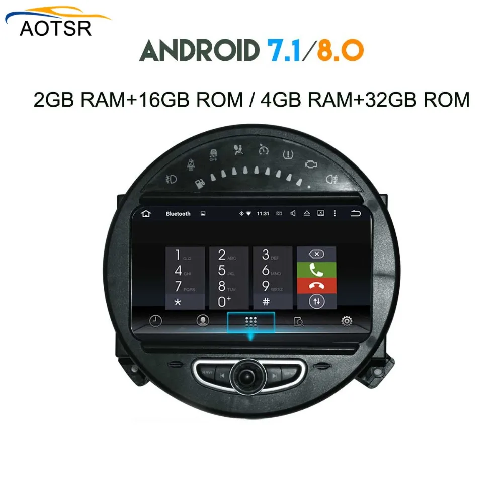 Android 8 0 автомобильный мультимедийный плеер NAVI для BMW Mini 2006 2013 с автомобильным DVD