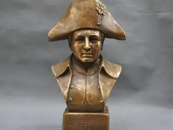 

12'' France Hero Warrior Soldier Emperor Napoleon Bonaparte Bust Bronze Statue