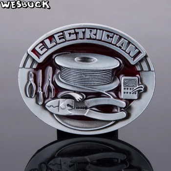 

WesBuck Brand Electrician Metal Belt Buckles for Man Unisex Western Buckles Cowgirls Buckle Causal Tool Luxury Cowboy Hebilla
